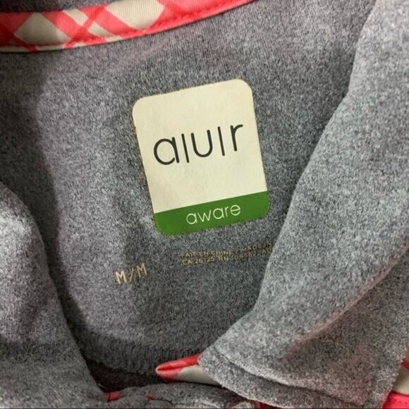 Alulr Aware Pink Sleeveless Golf Polo Shirt Collared Performance Stretch Medium - Picture 5 of 5